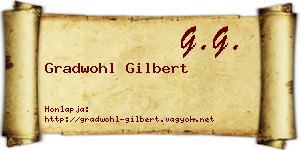 Gradwohl Gilbert névjegykártya